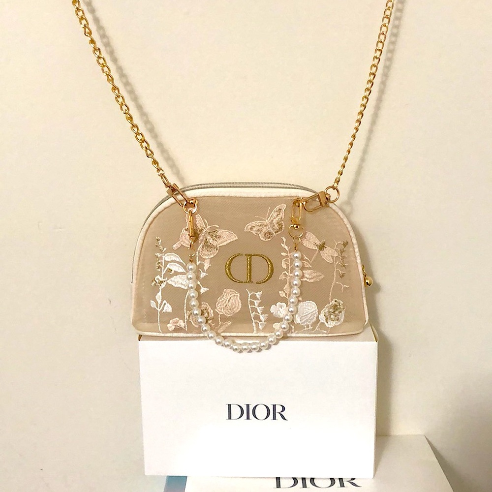 DIOR Mesh Embroidered pouch - Picture 4 of 10
